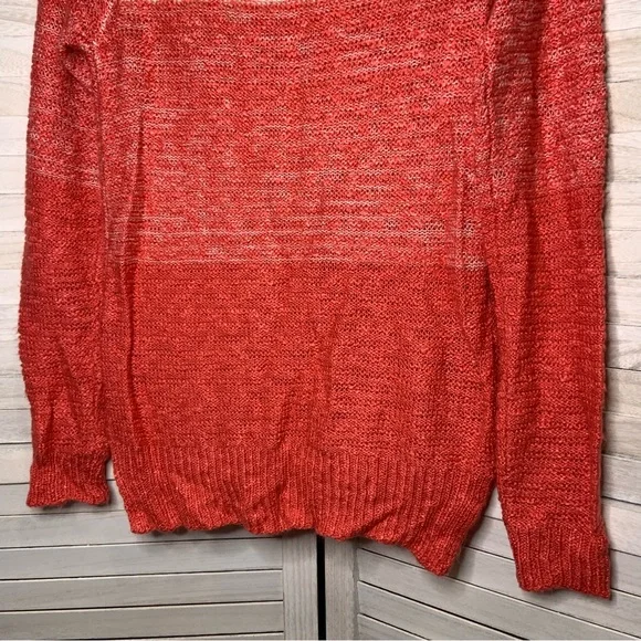 Cloud Chaser Color Block Cream and Pink Acrylic Knit V Neck Sweater - Picture 7 of 11